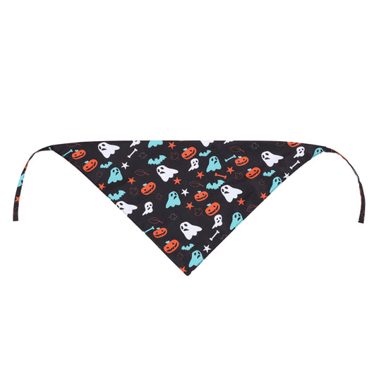 Pañuelo Triangular Fantasma Halloween para Mascotas - Doble Capa Personalizable - Image 7