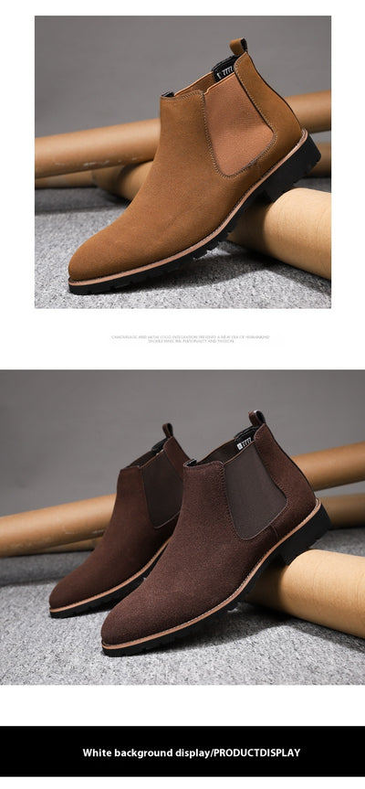 Botas Casuales de Cuero Ante Gamuza Talla Grande - Estilo Versátil y Moderno - Image 16