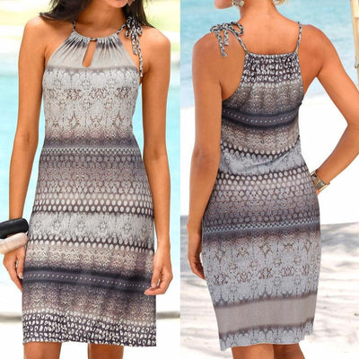 Vestido Holgado Estampado con Hombros Descubiertos - Image 10