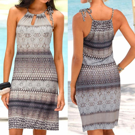 Vestido Holgado Estampado con Hombros Descubiertos - Image 10