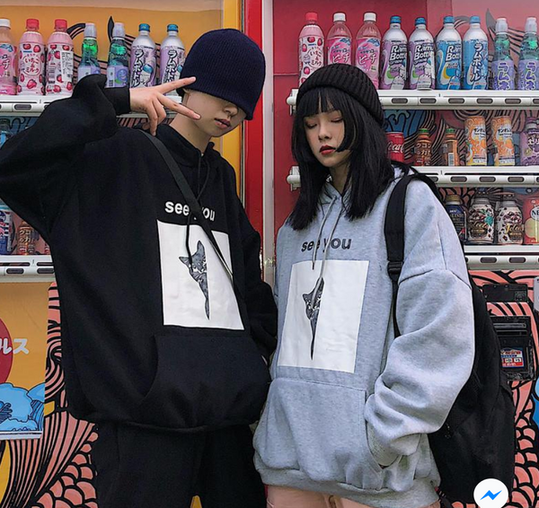 Sudadera con Capucha Gruesa para Hombre Invierno - Diseño Gato Estilo Coreano