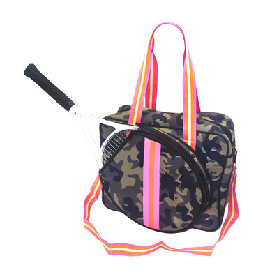Bolsa Deportiva Tenis Crossbody a Rayas con Bandolera - Image 29