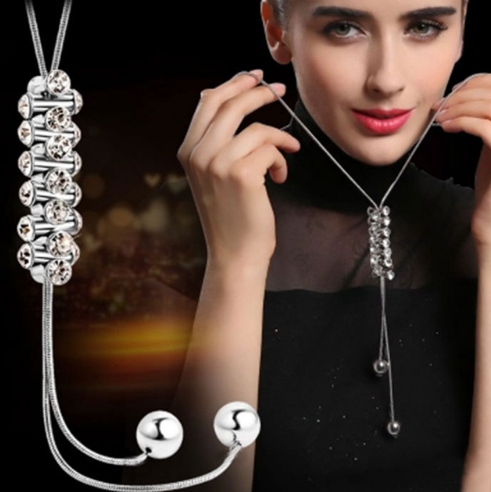 Collar Cadena de Suéter Copo de Nieve Cristal - Largo y Elegante - Image 25
