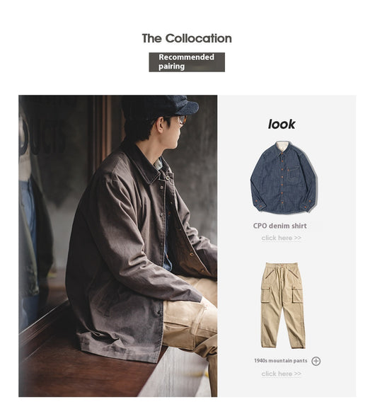 Abrigo Impermeable de Lana Encerada Estilo Británico Marrón - Gabardina Retro para Hombre - Image 20