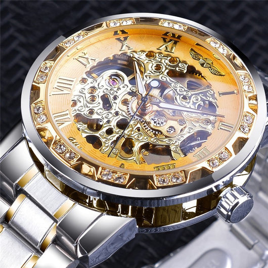 Reloj Mecánico Hueco con Cristales Brillantes - Image 27