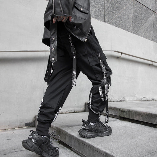 Overol Holgado Dia Blo Tie Streamer - Pantalón Hip-Hop Tendencia Coreana - Image 6