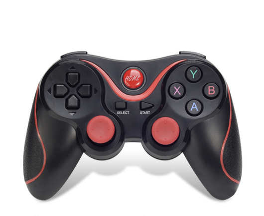 White and red wireless Bluetooth game controller with a black cellphone clip for Android mobile gaming. - Image 6