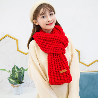 Bufanda de Lana Gruesa Estilo Coreano para Otoño e Invierno - Image 14
