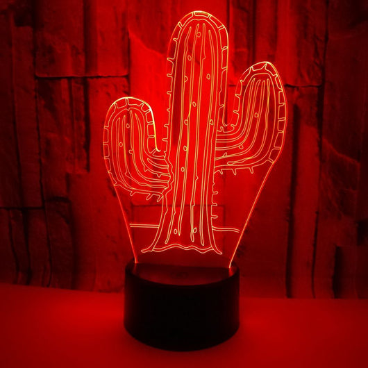 Lámpara Nocturna 3D Cactus - Image 3