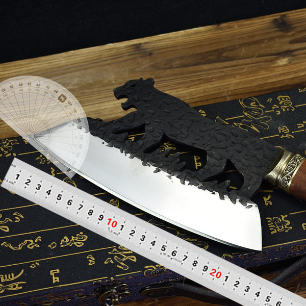 Cuchillo Carnicero Forjado Profesional - Cortador de Vegetales y Carnes de Acero de Alto Rendimiento