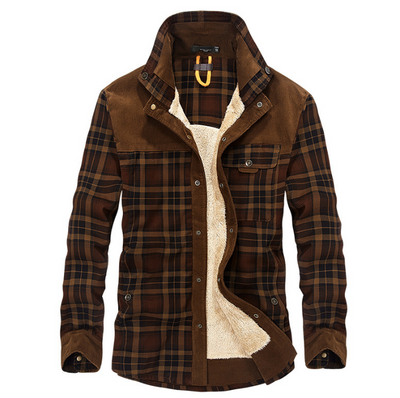 Chaqueta de Invierno para Hombre Acolchada Térmica Algodón Puro a Cuadros - Image 7