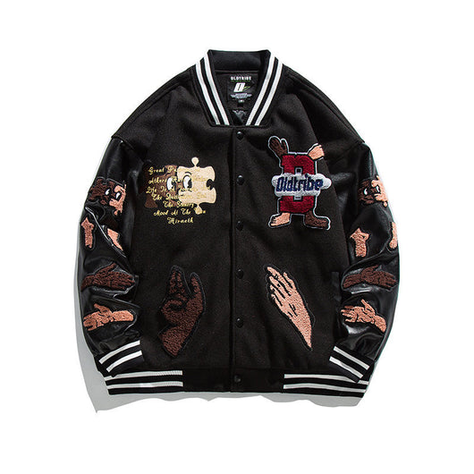 Chaqueta Beisbolera Hombre Estampado Creativo Oversized - Image 6