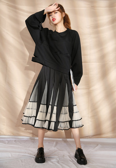 Blusa Manga Larga Suelta para Primavera - Cuello Redondo Mujer - Image 9