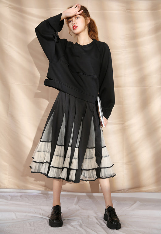 Blusa Manga Larga Suelta para Primavera - Cuello Redondo Mujer - Image 9