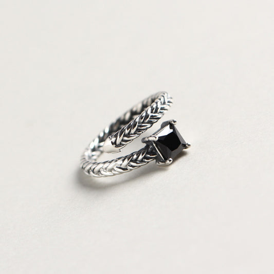 Anillo de Plata Zirconia para Dedo Índice Estilo Coreano - Image 2