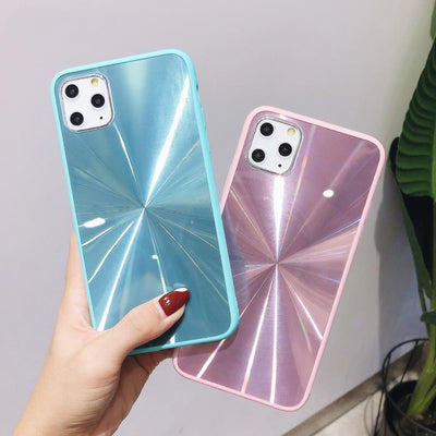 Funda espejo para teléfono con patrón CD retro - Image 12