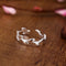 Olive leaf imitates silvering creative opening simple index finger ring female Plateado