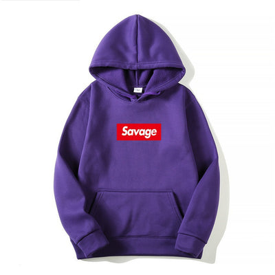 Sudadera con Capucha SAVAGE Estilo de Pareja - Diseño Estampado con Forro Polar - Image 18