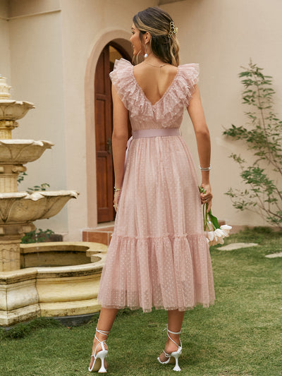 Vestido Slip de Encaje Liso - Image 4