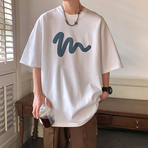 Camiseta de Algodón Puro Manga Corta para Hombre