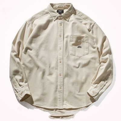 Camisa Suelta Hombre Retro Gruesa con Bolsillos - Tendencia Oversize - Image 11