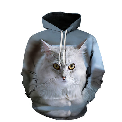 Sudadera 3D Gatos Enamorados - Hoodie Casual Cuello Redondo - Image 11