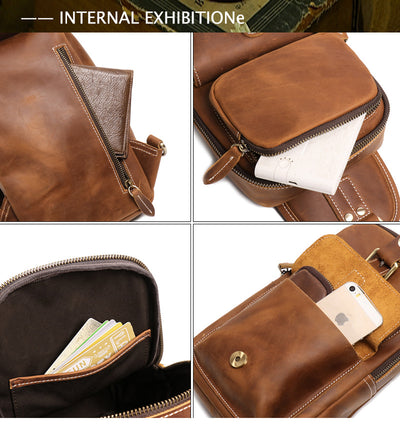 Bolsa Mensajero de Cuero para Deportes al Aire Libre Gran Capacidad - Image 6