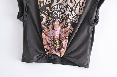 Playera Femenina Cuello Redondo Manga Corta con Moño Estampado - Image 13