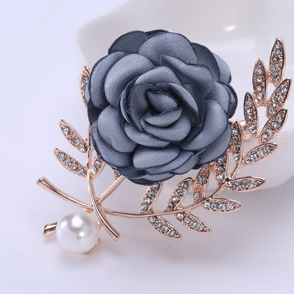 Broche Floral Temperamental para Suéter y Cardigan - Accesorio de Moda Femenina
