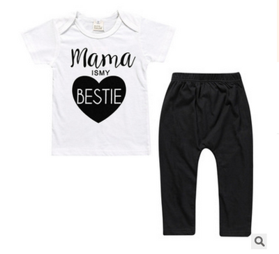 Conjunto de Verano para Bebé Mamá es Mi Mejor Amiga - Pack de 2 Piezas