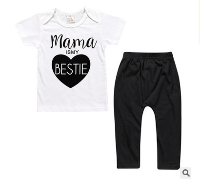 Conjunto de Verano para Bebé Mamá es Mi Mejor Amiga - Pack de 2 Piezas