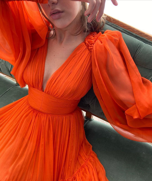 Vestido de Gasa Elegante con Escote Profundo para Fiestas - Image 4