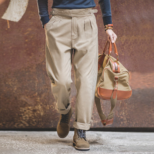 Pantalones Cargo Retro de Cintura Alta y Corte Recto para Hombre - Image 4