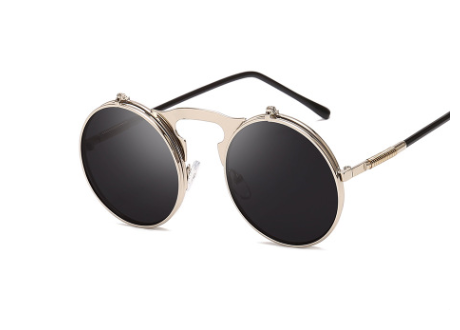 Gafas de Sol Flip Retro Marco Redondo para Adultos Mayores - Image 9
