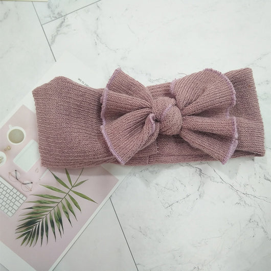Diadema Tejida con Moño para Bebé - Otoño e Invierno - Image 11