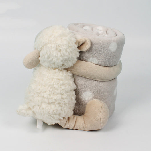 Ovejita Blanca de Peluche con Manta - Juguete Reconfortante para Bebés - Image 4