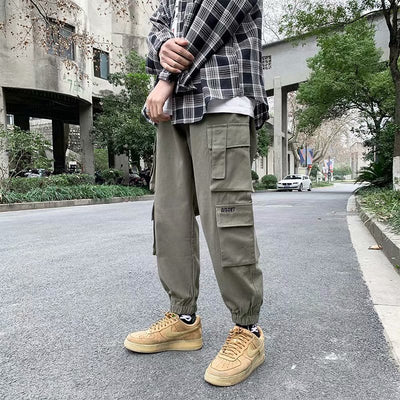 Pantalones Harem Utilitarios con Múltiples Bolsillos para Hombre - Image 4