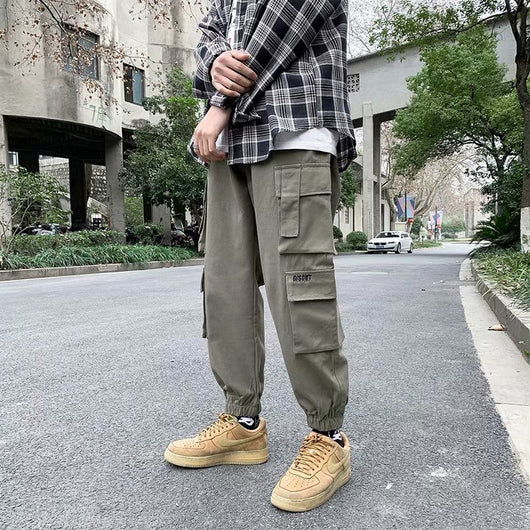 Pantalones Harem Utilitarios con Múltiples Bolsillos para Hombre - Image 4