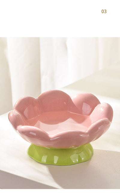 Comedero Elevado para Gatos de Cerámica Rosa - Diseño Inclinado Anti-Vómito y Fatiga de Bigotes - Image 24