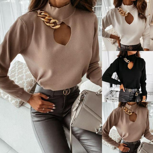 Blusa Térmica Ajustada de Punto Liso para Mujer - Image 3