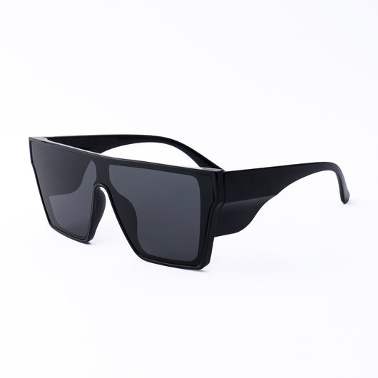 Black frame sports cycling sunglasses with vibrant purple polarized shield lenses, ideal for biking and outdoor activities. - Image 4