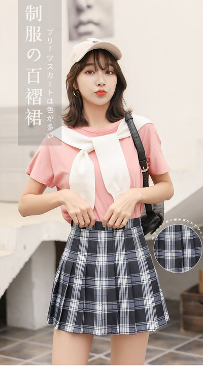 Falda Plisada Estilo Uniforme Escolar JK para Mujer - Image 6