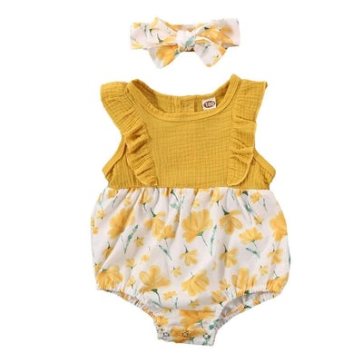 Mono Corto de Algodón y Lino con Estampado Floral Personalizado - Image 2