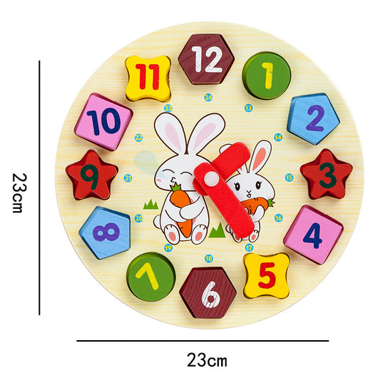 Reloj Digital Infantil Conejo Colorido - Juguete Educativo de Madera para Aprendizaje Temprano - Image 3