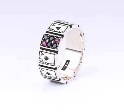 Anillo Clásico Poker Plata 925 Esterlina - Image 3