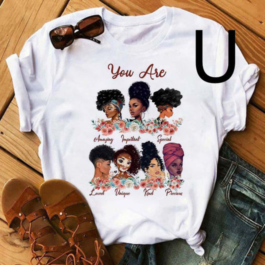 Camiseta Estampada Mujer African Black Girl - Manga Corta - Image 38