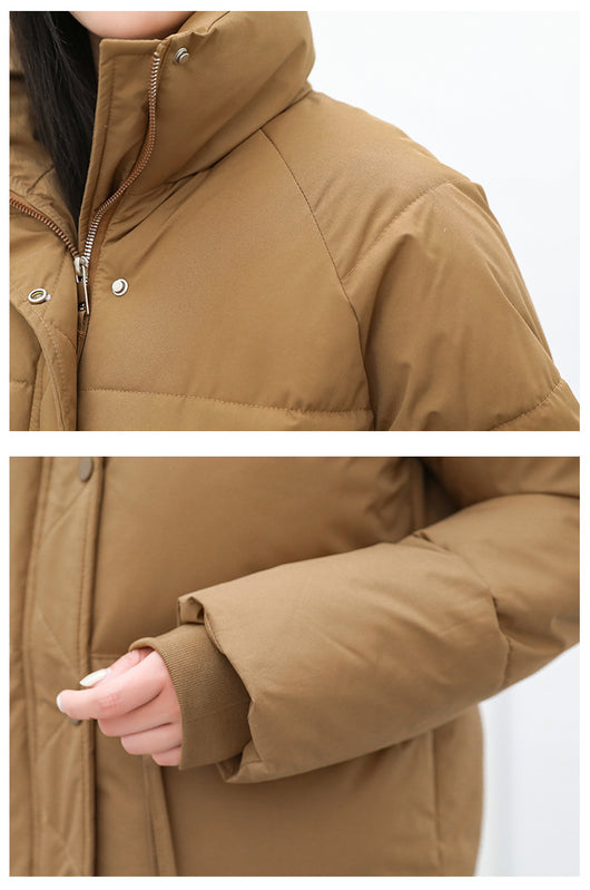 Abrigo Acolchado Holgado de Cuello Alto - Estilo Casual Moderno - Image 7