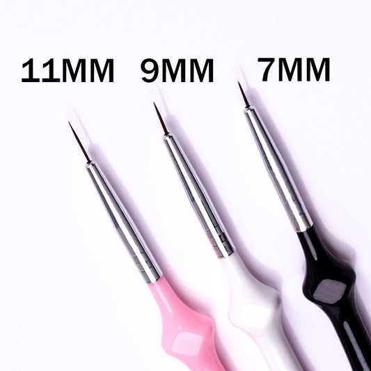 Set de 3 Pinceles para Grabado de Uñas - Herramientas Profesionales de Diseño - Image 2