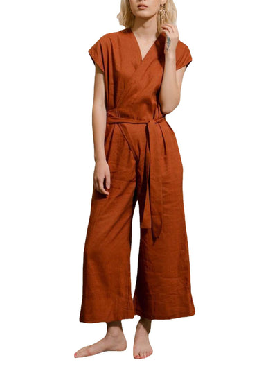 Pantalones de Lino Sueltos con Cordones - Estilo Casual Versátil - Image 5