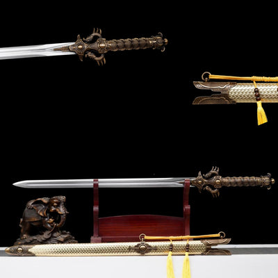 Espada Emperador Dragón Largo - Acero Forjado Integral Estilo Han - Image 4